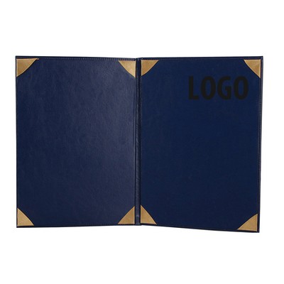 9.5" W x 15" H PU Leather Menu Holder Padfolio Clipboard