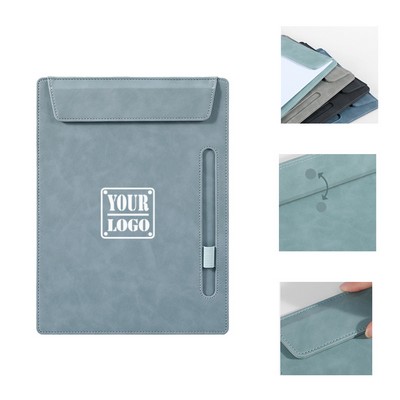 Magnetic PU Leather Padfolio Clipboard