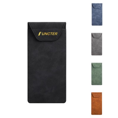 Leather Magnetic A4 Document Folder With Magnetic Closure