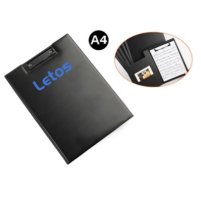 A4 PU Leather Padfolio Clipboard Folder Writing Pad Notepad Clip Boards