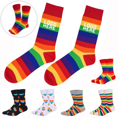 Gay Pride Rainbow Cotton Socks